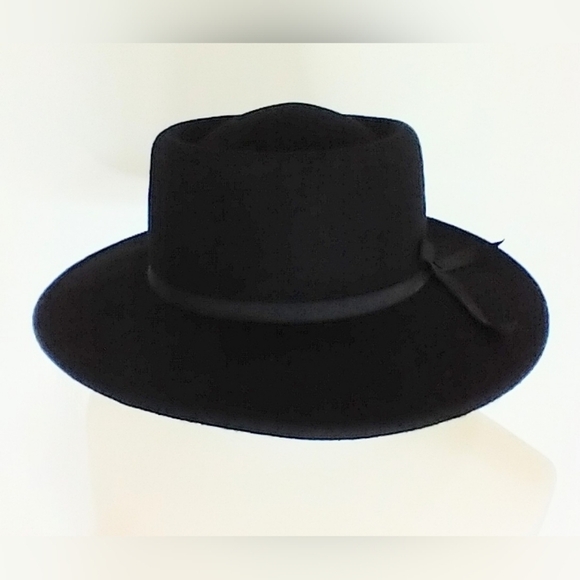 BLACK FELT HAT - Picture 4 of 4